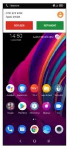 Telephone 0750 823 823M Appel anant REFUSER SEPTOME 14:50 AUSTIN DE USU