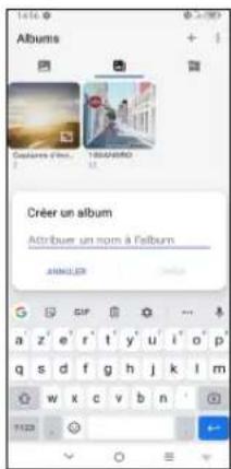 Albums + - Créer un album Attribuer un nom à l'album ANNUER