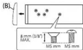 (B) 8 mm (3/8") MAX. MS mm MS mm