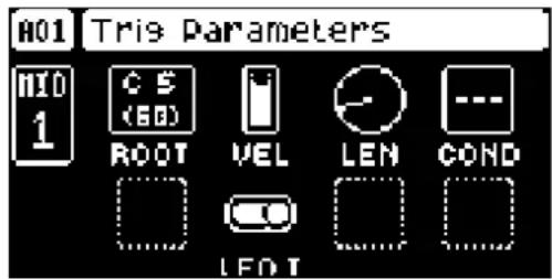 Elektron Digitone Keys - TRIG PARAMETERS ページ - 1