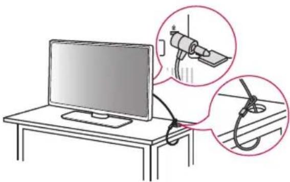 LG 65UR772M - Using the Kensington Security System (optional) - 1