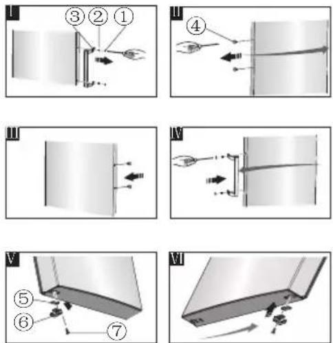 HISENSE HTZ60235IC - Reversing the door - 4