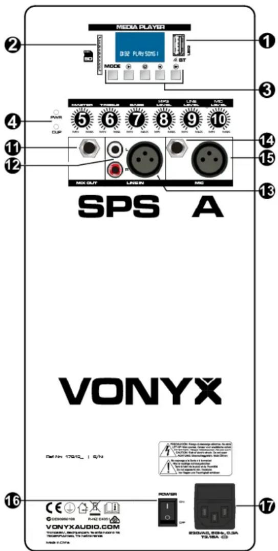 Vonyx SPS12A - ALIMENTATION - 2