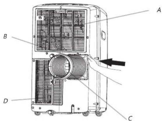 HISENSE APH12 - Instale a mangueira de exaustão e Adaptador - 3