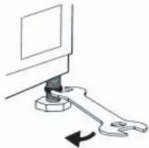 HISENSE WFDJ90121 - Réglage des pieds - 1