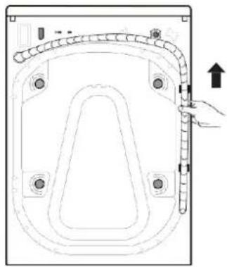 HISENSE WFDJ90121 - Raccordement du tuyau de vidange à l'écoulement - 1