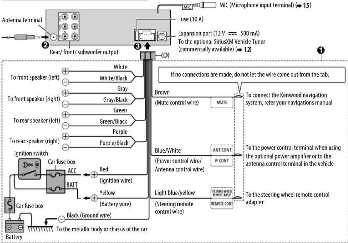 KENWOOD KDCBT765HD - Wiring connection - 1