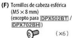 KENWOOD DPX792BH - Lista de piezas para la instalación - 6