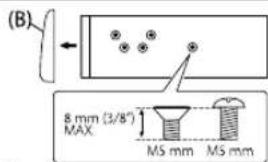 KENWOOD KDCX799 - When installing without the mounting sleeve - 1