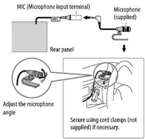 KENWOOD KMRD765BT - Connect the microphone - 1