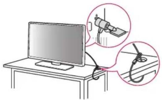 LG 55US670H9UA - Using the Kensington Security System (optional) - 1