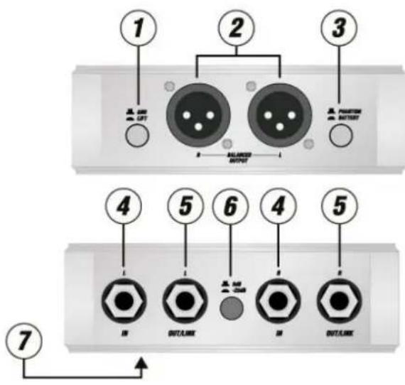 1 2 3 POTTON BATTERY RAMPED OUTPUT 4 5 6 4 5 7 OUTLINE OUTLINE