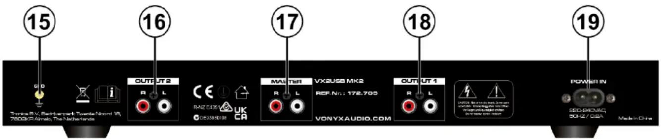 15 16 17 18 19 Tronica B.V. Schlierpark Twerte Noord 18, 750G2CA Airbus, The Netherlands OUTF JT 2 R L CE RAZ 64361 UK CA MASTER VX2USB MK2 REF.Nr: 172.705 VONYXAUDIO.COM OUTPUT 1 R L CAUTION: No output was done by the AC/DC/DC/DC/DC/DC/DC/DC/DC/DC/DC/DC/DC/DC/DC/DC/DC/DC/DC/DC/DC/DC/DC/DC/DC/DC/DC/DC/DC/DC/DC/DC/DC/DC/DC/DC/DC/DC/DC/DC/DC/DC/DC/DC/DC/DC/DC/DC/DC/DC/DC/NC 280-840VAC 50HZ / DBA Made in China