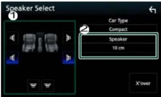 KENWOOD DNX5180S - เมื่อเน็ทเวร็คลำโพงลูกกำหนดเป็น 3 ทิศทาง: - 1