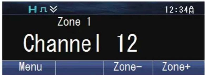 KENWOOD NXR5700 - Selection d'une ZONE et d'un CANAL - 1
