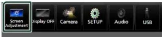 Screen Adjustment Display OFF Camera SETUP Audio USB