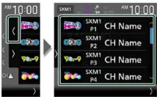 AM 10:00 SXM1 SXM1 P1 CH Name SXM1 P2 CH Name SXM1 P3 CH Name SXM1 P4 CH Name