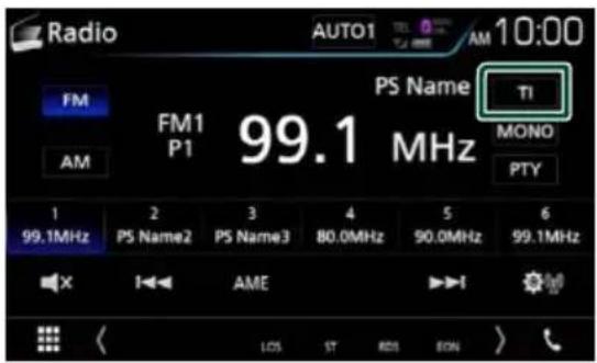 KENWOOD DNX5180SM - ข้อมูลการจราจร (วิทยุ FM เท่านั้น) - 1