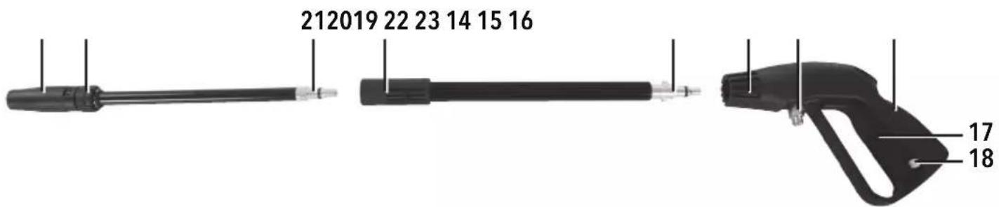 SILVERLINE 943676 - 2100W Pressure Washer 165bar Max - 14