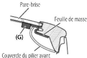 KENWOOD KMRM505DAB - Retirez le film recouvrant la feuille de masse et collez la feuille de masse sur la partie métallique du vehicule. - 1