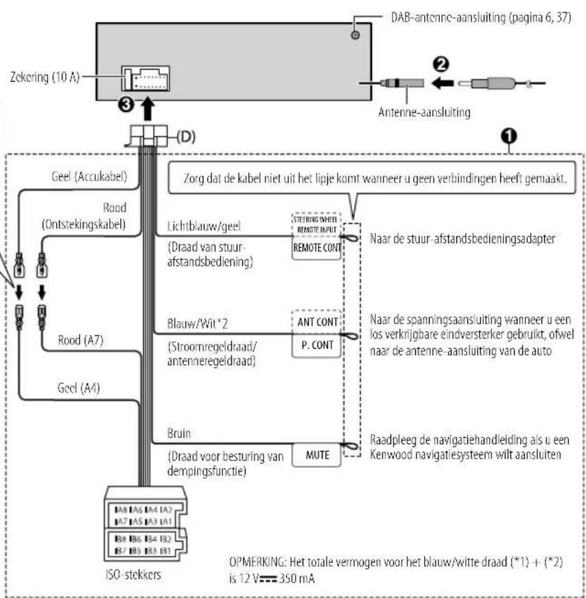 KENWOOD KMRM505DAB - Verbinden van de ISO-stekkers met bepaalde VW/Audi en Opel (Vauxhall) auto's - 2