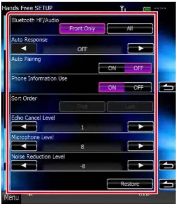 KENWOOD DNX571TR - Configuration mains libres - 3