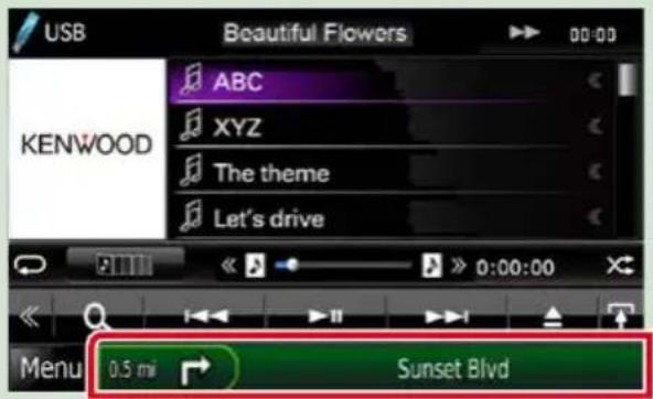 KENWOOD DNX571TR - Touchez la barre d'information. - 1