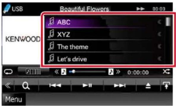 KENWOOD DNX571TR - Touchez la piste ou le fichier de votre choix. - 1