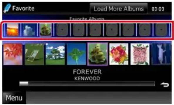 KENWOOD DNX571TR - Touchez la jaquette de votre choix dans la liste des favoris. - 1