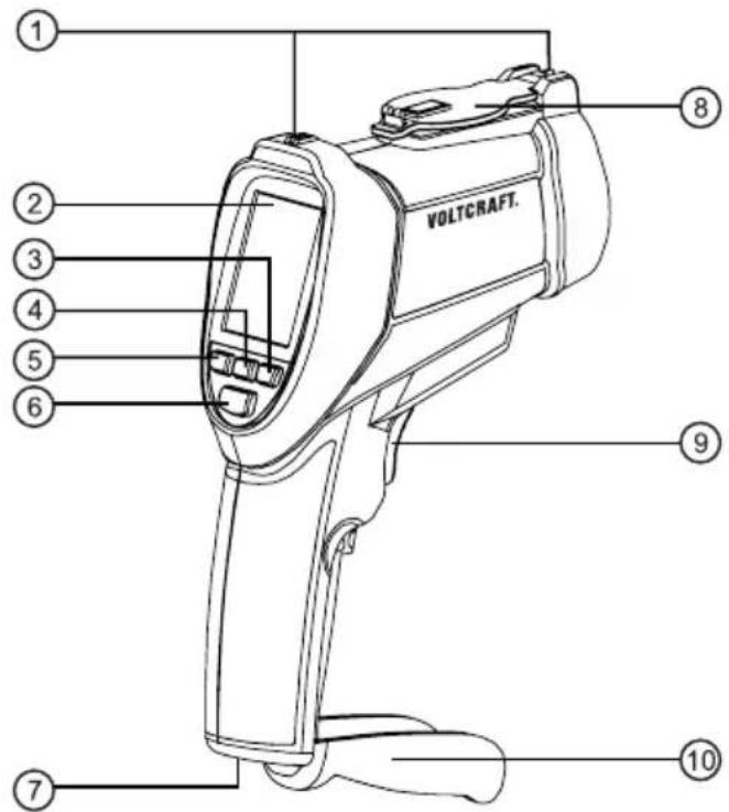 VOLTCRAFT IR1600 CAM - Bedieningselementen - 1