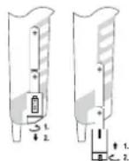 VOLTCRAFT VC55 LCD - To insert/replace the battery, proceed as follows: - 1