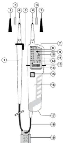 VOLTCRAFT VC55 LCD - Description of component parts - 1
