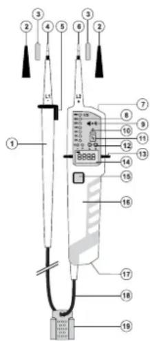 VOLTCRAFT VC55 LCD - BESCHRIJVING VAN DE AFZONDERLIJKE ONDERDELEN - 1