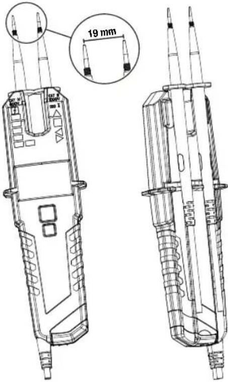 Beha-Amprobe 2100Delta - Bevestiging testsonde op hoofdeenheid - 1