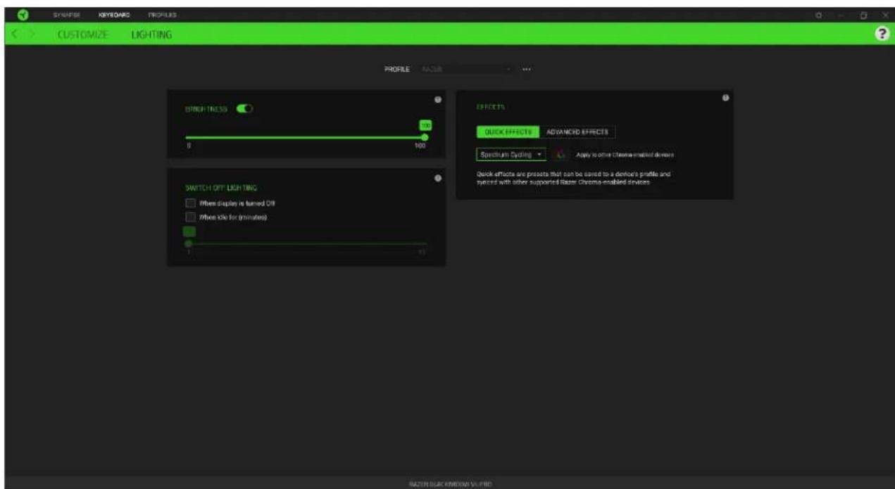 RAZER BlackWidow V4 Pro - Éclairage - 1