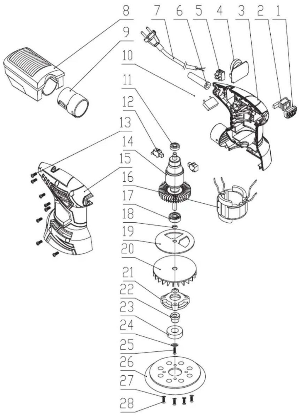 Ferm ESM1015 - Spare parts list - 1