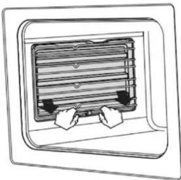 CONTINENTAL EDISON CEF80CBIX - Installation et retrait des supports de grille : - 1