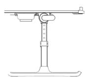Aluratek ACT02F - Support/table pour ordinateur portable antidérapant réglable avec tiroir et porte-livre - 5