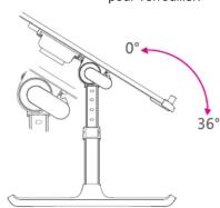 Aluratek ACT02F - Support/table pour ordinateur portable antidérapant réglable avec tiroir et porte-livre - 6