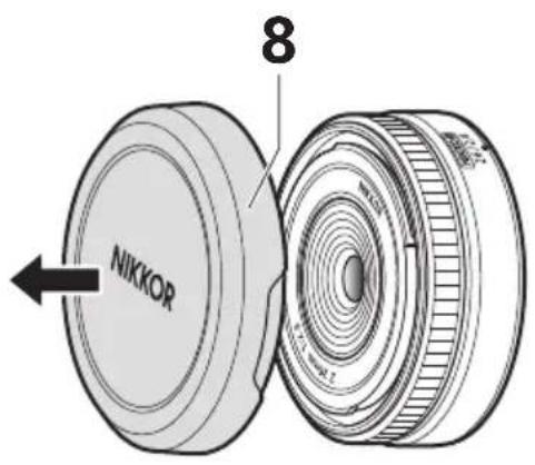 NIKON NIKKOR Z 26mm f2.8 - Repère d'alignement du parasoleil (en relief) - 1