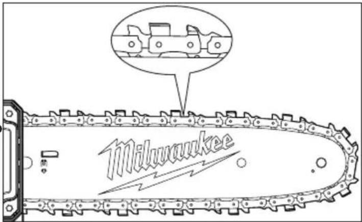 MILWAUKEE M18 Fuel 282521PS - Reemplazo/ajuste de la cadena y barra de la sierra - 2