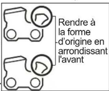 Rendre à la forme d'origine en arrondissant l'avant