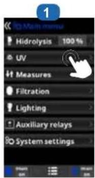 HAYWARD AquaRite UV LS - Configuring the UV module: - 1
