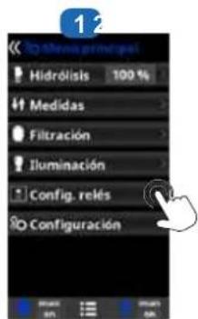HAYWARD AquaRite UV LS - 5h. Control de los relés auxiliares - 1