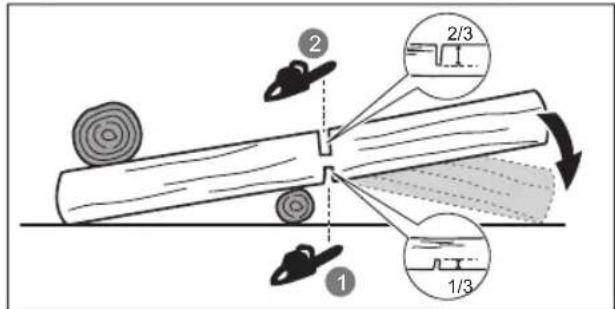 RYOBI RY18CSX35A - TAGLIARE UN TRONCO IN PEZZI PIÙ PICCOLI - 1