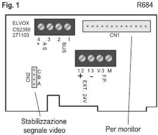Vimar ELVOX 6329C - Morsettiera di collegamento e connettori - 1
