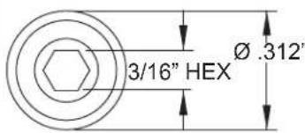 3/16" HEX Ø .312"