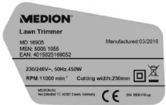 MEDION MD 16905 - OPMERKING! - 2