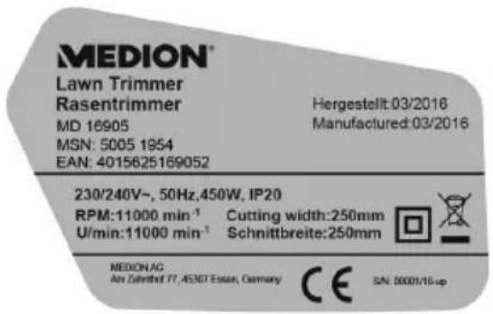 MEDION MD 16905 - REMARQUE! - 1