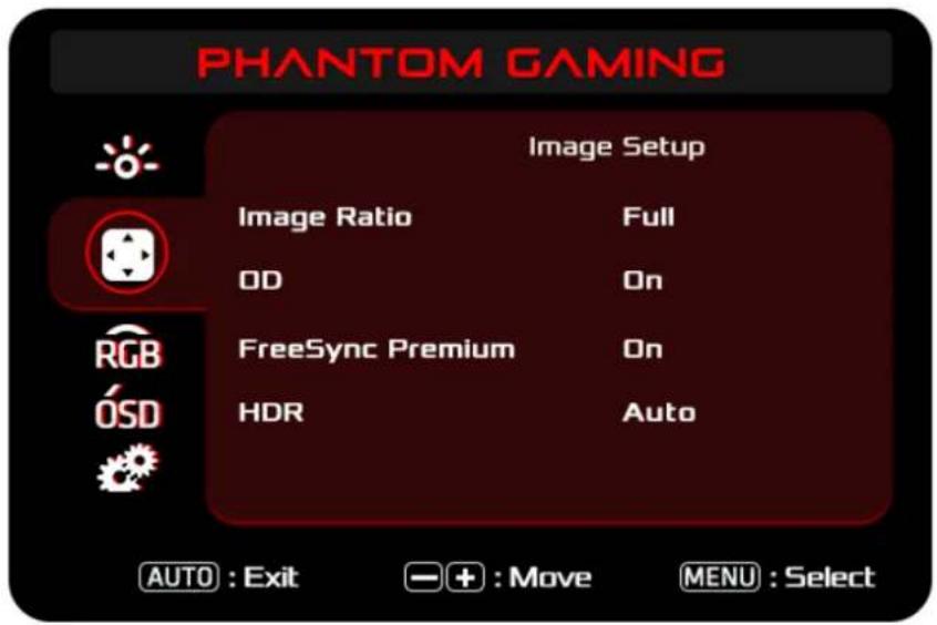 ASROCK PG27FF1A - Menus OSD (Les descriptions pour le contrôle des fonctions) - 2
